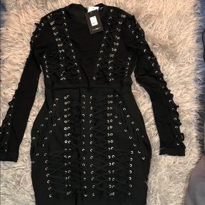 Fashionova black sheer dress size XL